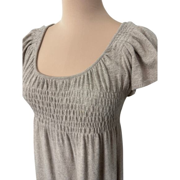 Moth Cashmere Blend Smocked Dress Cottagecore Prairie Romantic Small - Picture 2 of 4